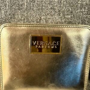 Versace Parfum wristlet purse clutch bag gold